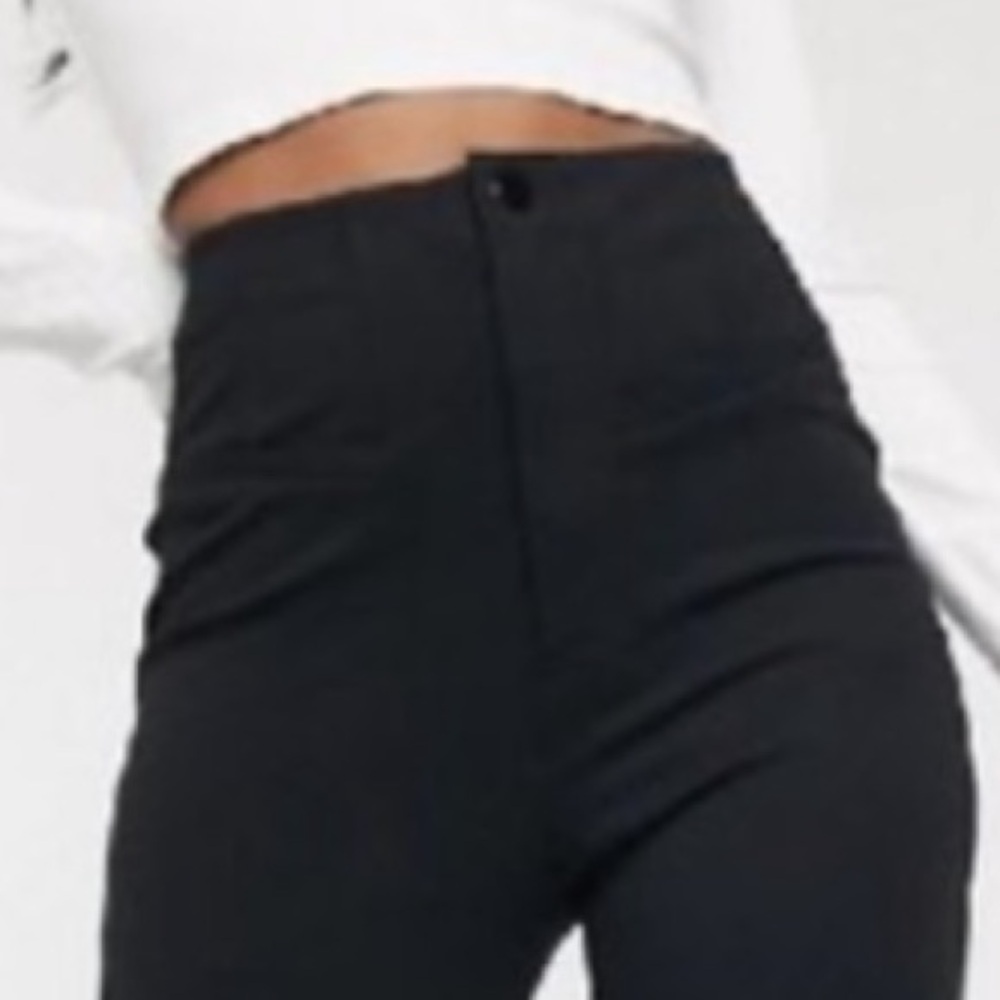 Free People NWOT Black Stretch High Waist Corset Legging Pants Zara Bloggers 4